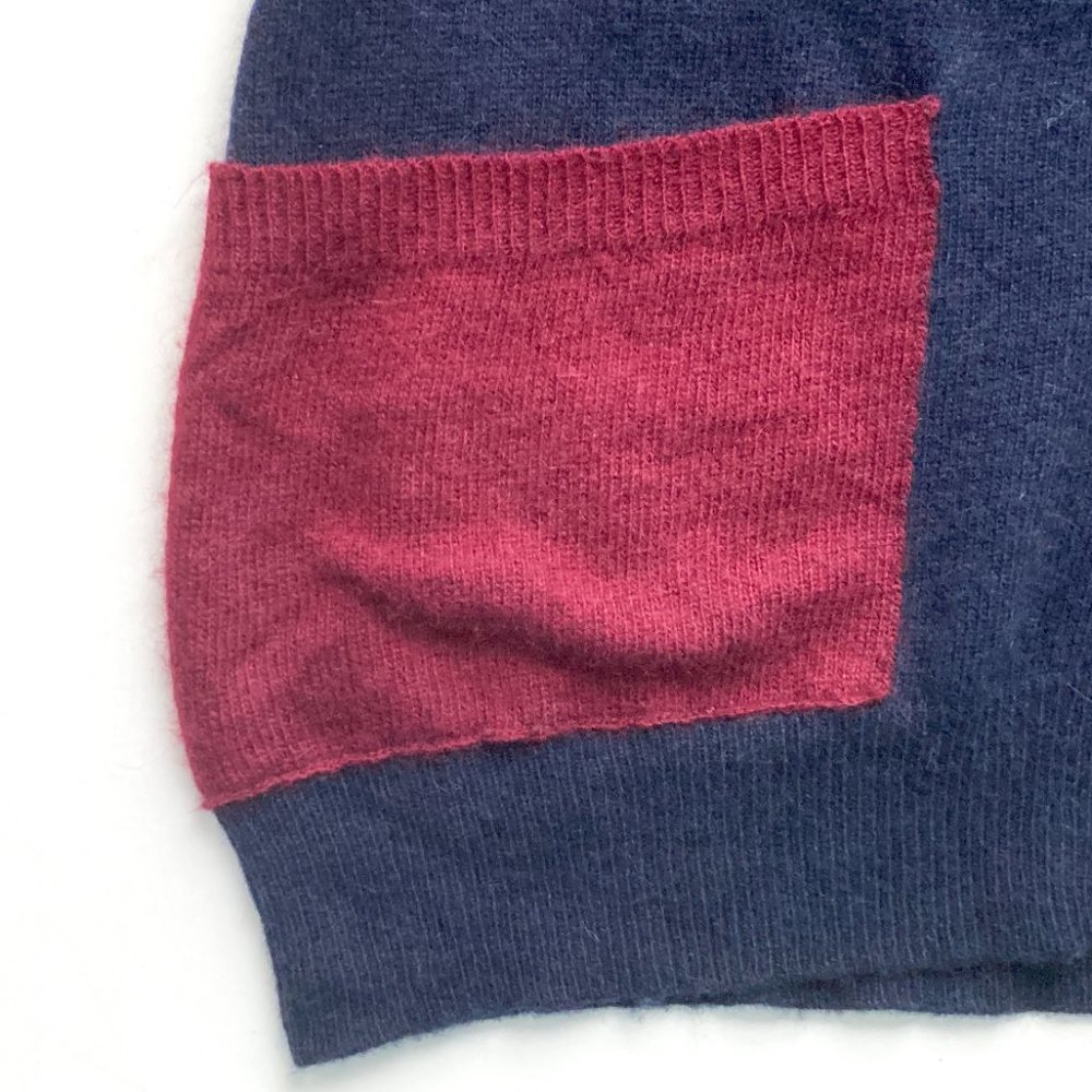 Portolano Colorblock V-Neck Cardigan with Cashmere - Picture 7 of 9